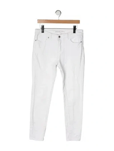 Pre-owned Michael Kors Skinny Leg Pants In White