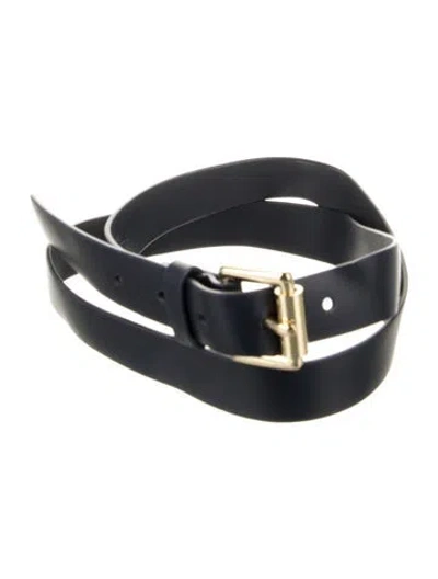 Pre-owned Michael Kors Skinny Pvc Belt In Blue