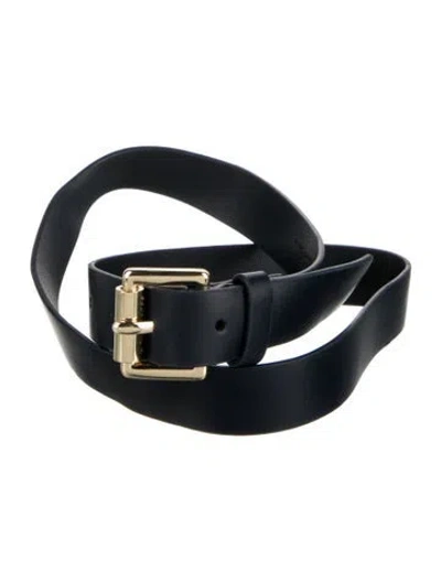 Pre-owned Michael Kors Skinny Pvc Belt In Blue