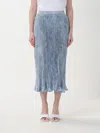 Michael Kors Petal Midi Skirt In Blue