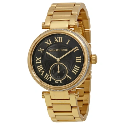 Michael Kors Skylar Black Dial Gold-tone Ladies Watch Mk5989