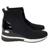 Michael Kors Skyler Sock Sneaker In Black Knit Fabric
