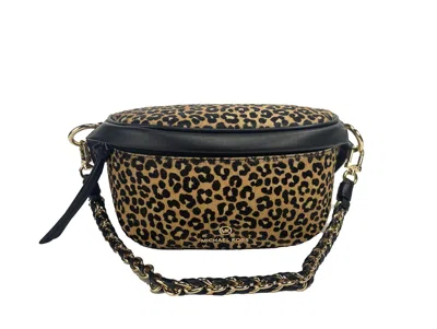 Michael Kors Slater Leopard Waistpack Sling Fanny Pack Women's Bag In Multi
