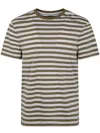 Michael Kors Sleek Crew Stripe In Safari Green