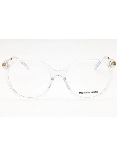 Michael Kors Sleek Round Comfort Eyeglasses In Transparent