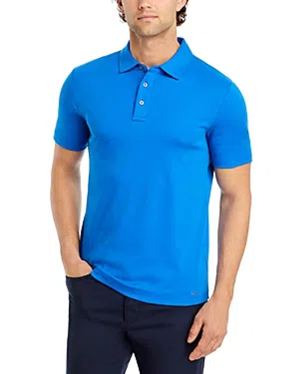 Michael Kors Sleek Slim Fit Polo Shirt In Grecian Blue ModeSens