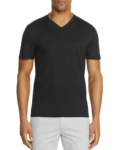 Michael Kors Sleek V-neck Tee In Black