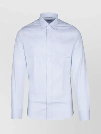 Michael Kors Sleeved Shirt With Hem And Cuffs In Blue