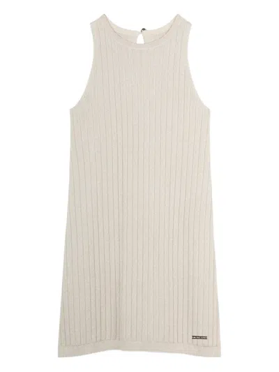 Michael Kors Kids' Sleeveless Ribbed Dress In White