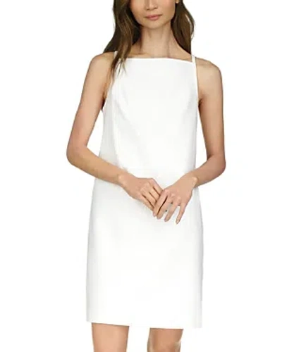 Michael Kors Sleeveless Square Neck Shift Dress In White