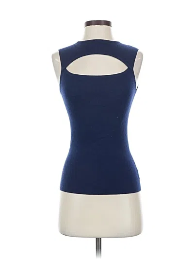 Pre-owned Michael Kors Sleeveless Top Blue Halter Neckline Tops
