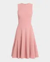 Michael Kors Sleeveless Wool Crepe Flare Dress
