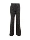 Michael Kors Slim Bootcut Pants In Black