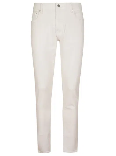 Michael Kors Slim-fit Cotton Jeans With Five-pocket Design In White