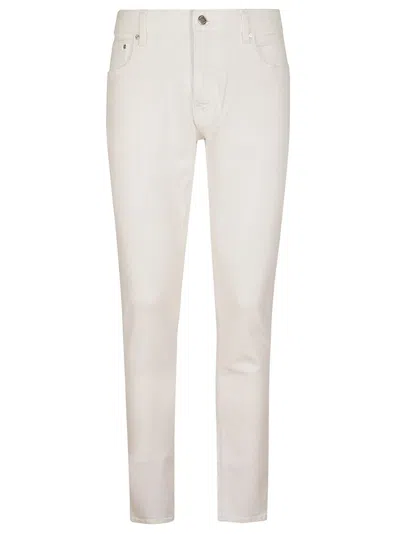 Michael Kors Slim-fit Cotton Jeans With Five-pocket Design In White