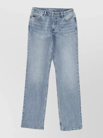 Michael Kors Slim Fit Jeans Five Pocket Belt Loops In Blue