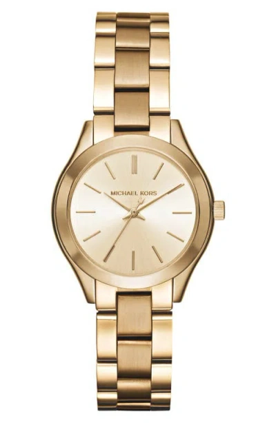 Michael Kors 'slim Runway' Bracelet Watch, 33mm In Gold