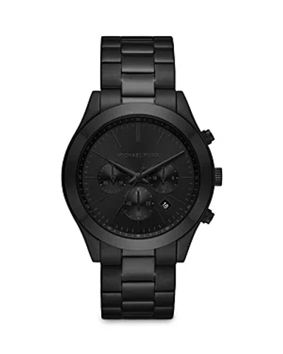 Michael Kors Slim Runway Chronograph, 44mm In Black