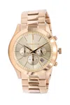 Michael Kors Slim Runway Chronograph Gold-tone Mens Watch In Gold