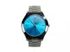 Michael Kors Slim Runway Stainless Steel Watch Blue Silver Mk3292 In Blue