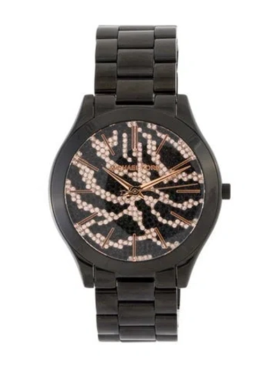 Pre-owned Michael Kors Slim Runway Watch, 42mm In Multi