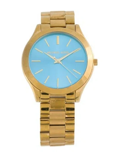 Pre-owned Michael Kors Slim Runway Watch, 42mm In Multi