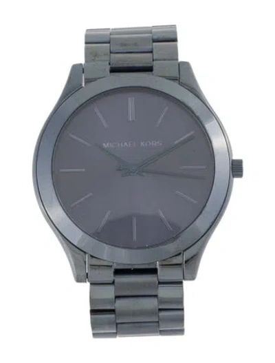Pre-owned Michael Kors Slim Runway Watch, 42mm In Multi