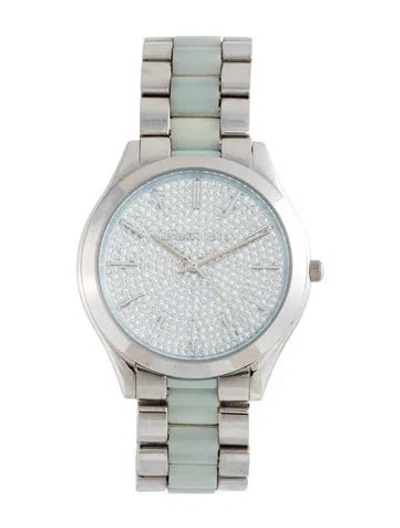 Pre-owned Michael Kors Slim Runway Watch, 42mm In Multicolor