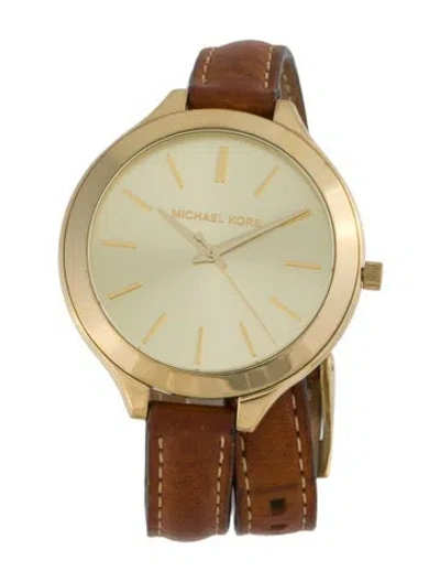 Pre-owned Michael Kors Slim Runway Watch In Multi