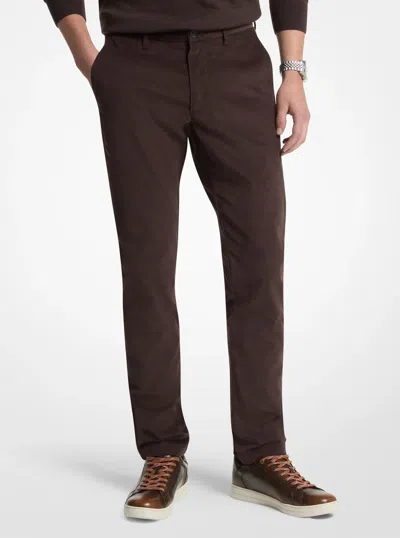 Michael Kors Slim-fit Cotton Blend Corduroy Pants In Animal Print