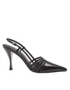 Michael Kors Haisley Black Slingback Pump In Animal Print