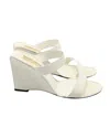 Michael Kors Slip-on Wedge Mules In White Leather In White