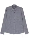 Michael Kors Slub-texture Linen Shirt In Grey
