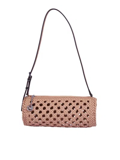 Michael Kors Sm Barrel Pouchette In Brown