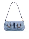 Michael Kors Sm Conv Pouchette In Blue
