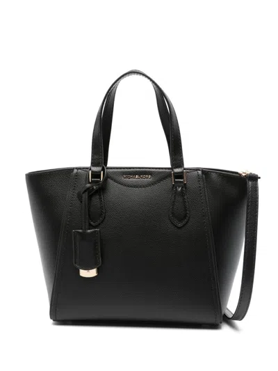 Michael Kors Sm Conv Tz Tote Xbody In Black