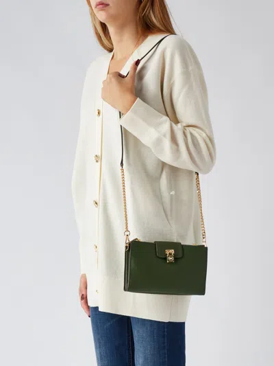 Michael Kors Sm Dbl Zip Xbody Clutch In Verde