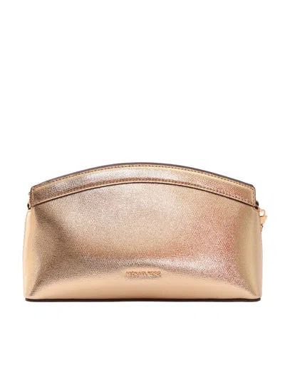 Michael Kors Sm Dome Chn Clutch Xbody In Gold