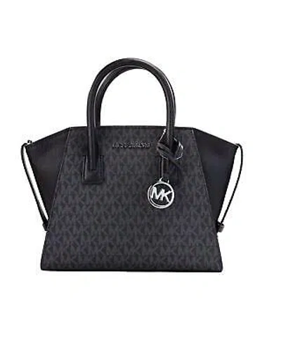 Pre-owned Michael Kors Small Black Top Zip Satchel Crossbody Bag - Messenger Bags - In Black.