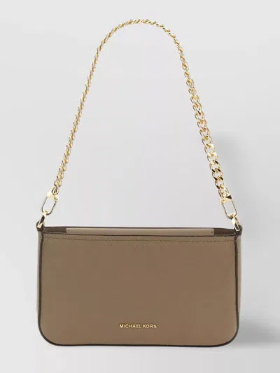 Michael Kors "small Bryant" Chain Strap Shoulder Bag In Neutral