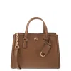 Michael Kors Small Chantal Leather Messenger Bag In Brown