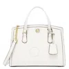 Michael Kors Small Chantal Leather Messenger Bag In White