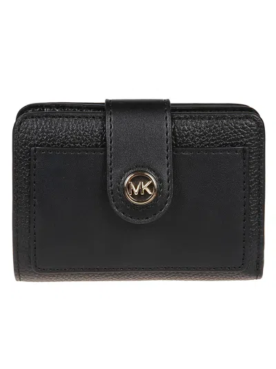 Michael Kors Small Compact Pocket Wallet In Black