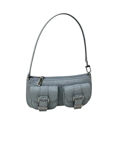 Michael Kors Small Denim Handbag In Gray