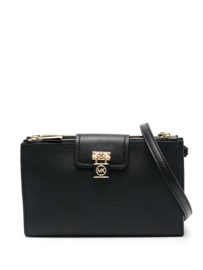Michael Kors Small Double Zip Crossbody In Black