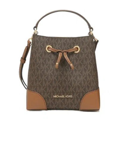 Michael Kors Small Drawstring Bucket Bag In Brown