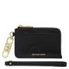 Michael Kors Small Empire Leather Wallet In Black
