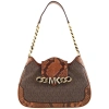 Michael Kors Small Hally Signature Logo Print Shoulder Bag In Brown