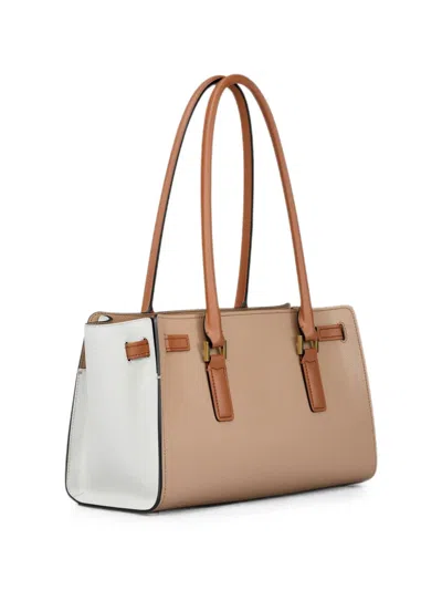 Michael Kors Small Hamilton Moderne Lock-pendant Tote Bag In Brown