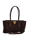 Michael Kors Small Hamilton Moderne Suede Fringes Shoulder Bag In Brown